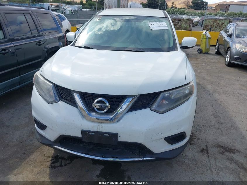 2016 Nissan Rogue S VIN: KNMAT2MV3GP632389 Lot: 43170790