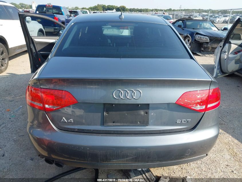 2012 Audi A4 2.0T Premium VIN: WAUAFAFL4CA118056 Lot: 43170819