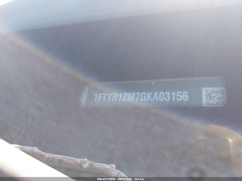 2016 Ford Transit-250 VIN: 1FTYR1ZM7GKA03156 Lot: 43170859