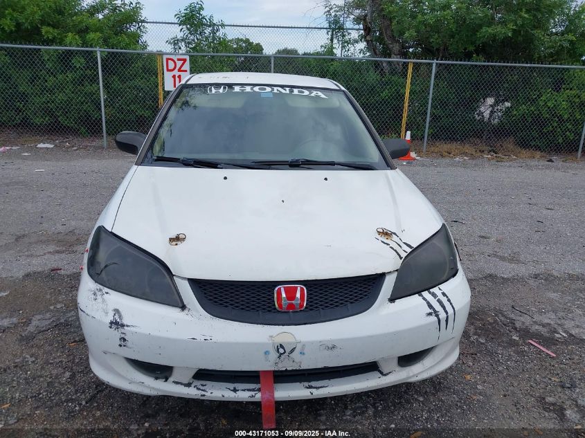 2004 Honda Civic Lx VIN: 2HGES165X4H562970 Lot: 43171053