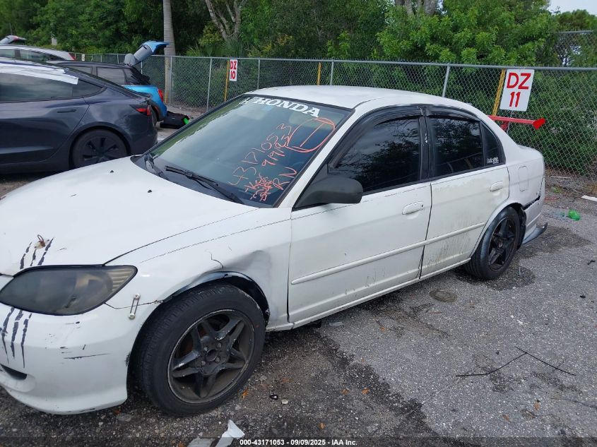 2004 Honda Civic Lx VIN: 2HGES165X4H562970 Lot: 43171053