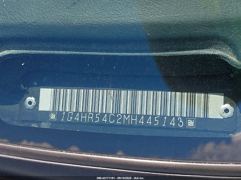 1991 Buick Lesabre Limited VIN: 1G4HR54C2MH445143 Lot: 43171191