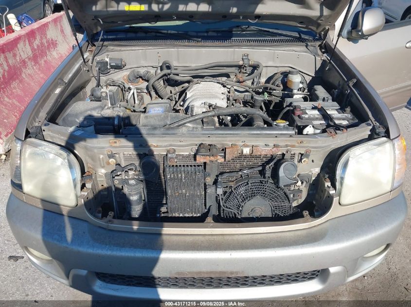 2003 Toyota Sequoia Sr5 V8 VIN: 5TDBT44A53S167112 Lot: 43171215