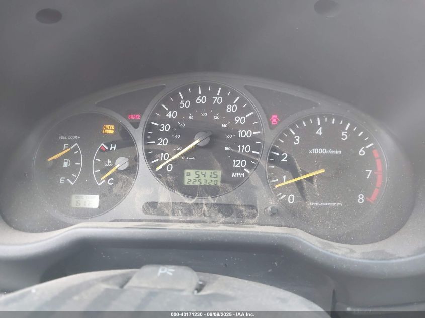 2002 Subaru Impreza Outback Sport VIN: JF1GG68592G831798 Lot: 43171230