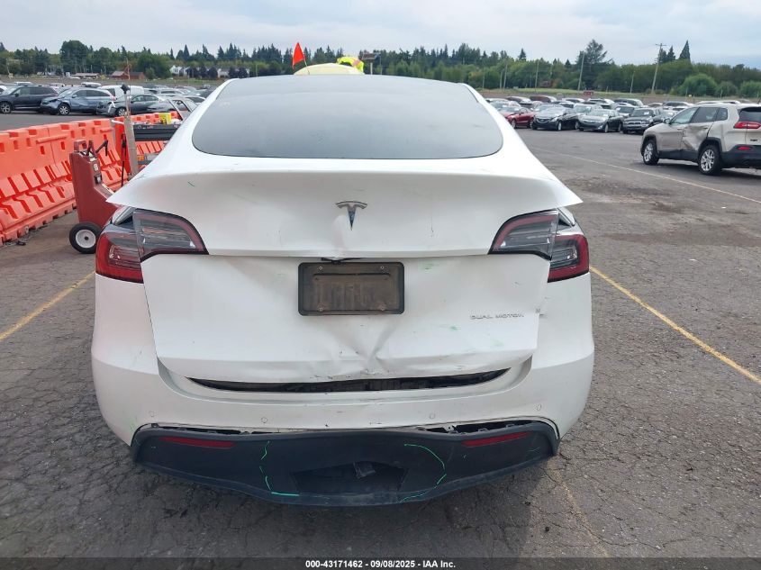 2020 Tesla Model Y Long Range Dual Motor All-Wheel Drive VIN: 5YJYGDEE1LF012044 Lot: 43171462