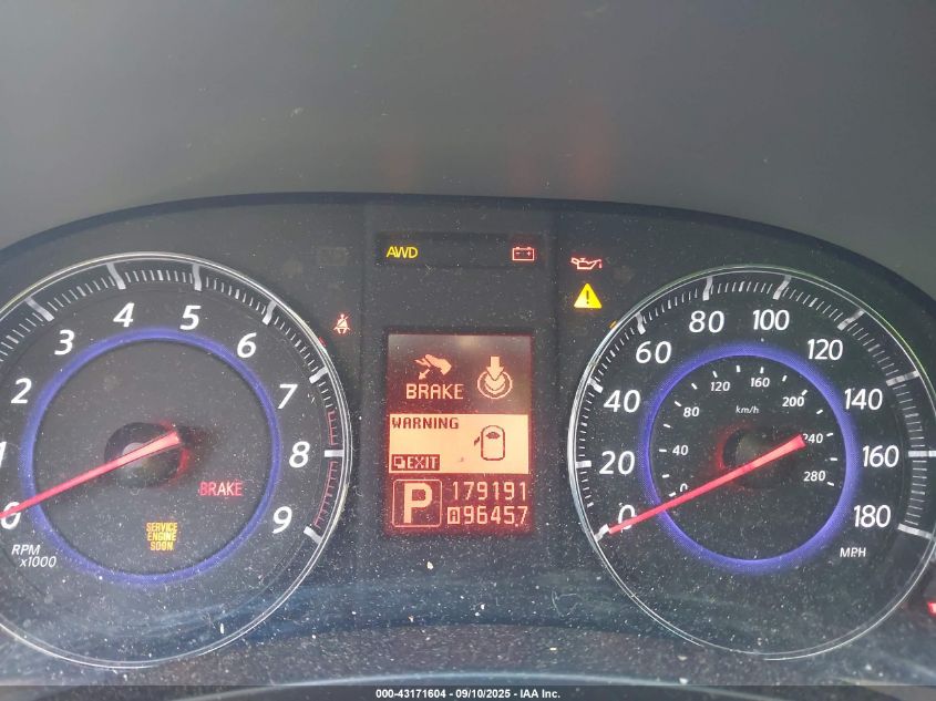 2010 Infiniti Fx35 VIN: JN8AS1MW6AM856436 Lot: 43171604