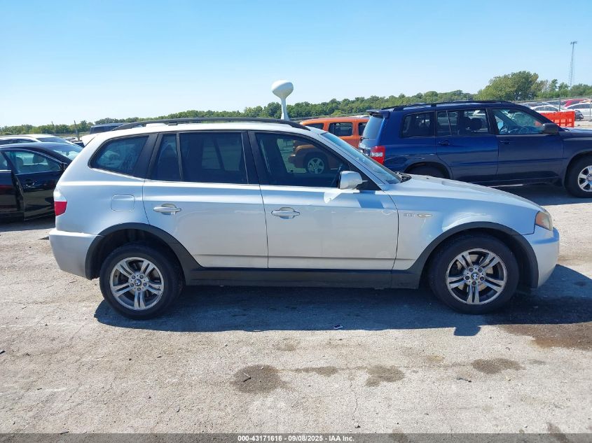 2006 BMW X3 3.0I VIN: WBXPA93466WD27626 Lot: 43171616