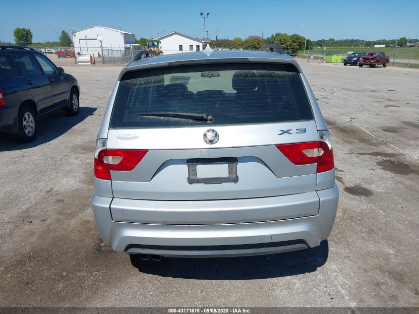2006 BMW X3 3.0I VIN: WBXPA93466WD27626 Lot: 43171616