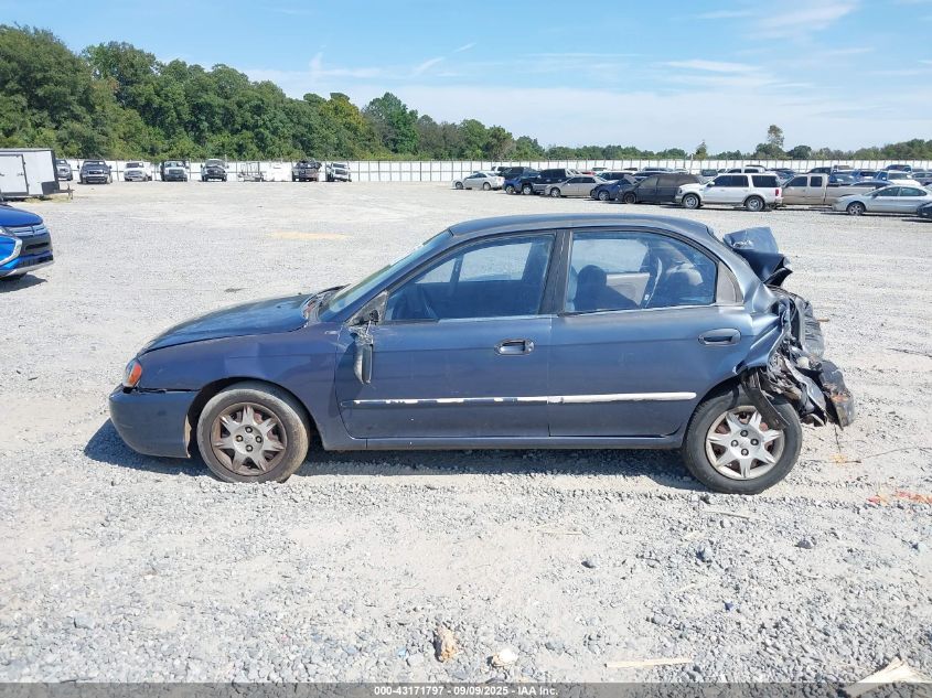 2002 Kia Spectra Ls VIN: KNAFB121225167088 Lot: 43171797