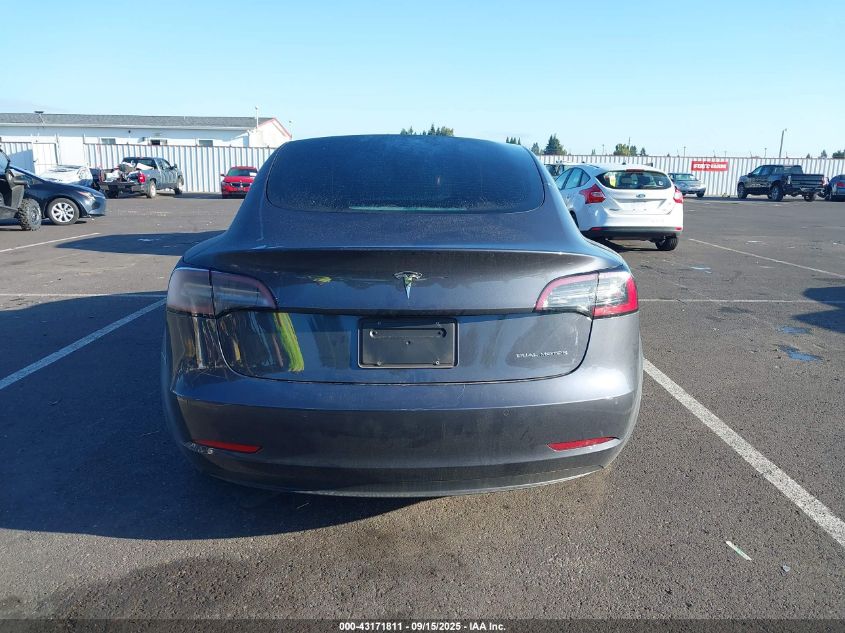 2021 Tesla Model 3 Long Range Dual Motor All-Wheel Drive VIN: 5YJ3E1EB4MF002503 Lot: 43171811