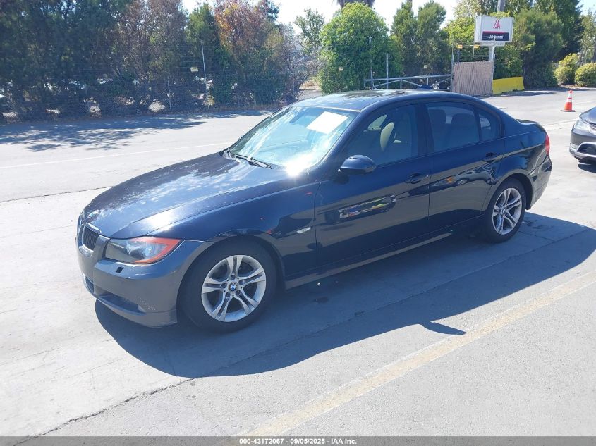 2008 BMW 328I VIN: WBAVC53568F008143 Lot: 43172067