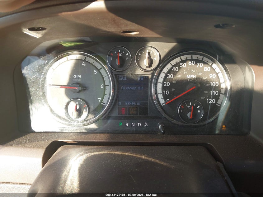 2009 Dodge Ram 1500 Slt/Sport/Trx VIN: 1D3HB13T69S745014 Lot: 43172104