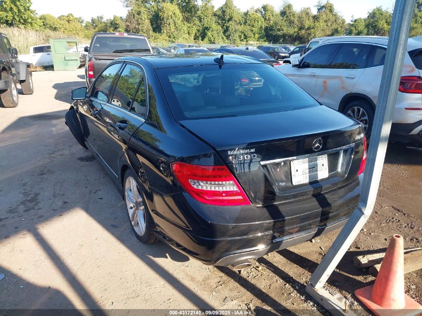 2012 Mercedes-Benz C 300 Sport 4Matic VIN: WDDGF8BB0CA713351 Lot: 43172140