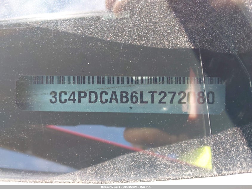 2020 DODGE JOURNEY SE VALUE 3C4PDCAB6LT272080