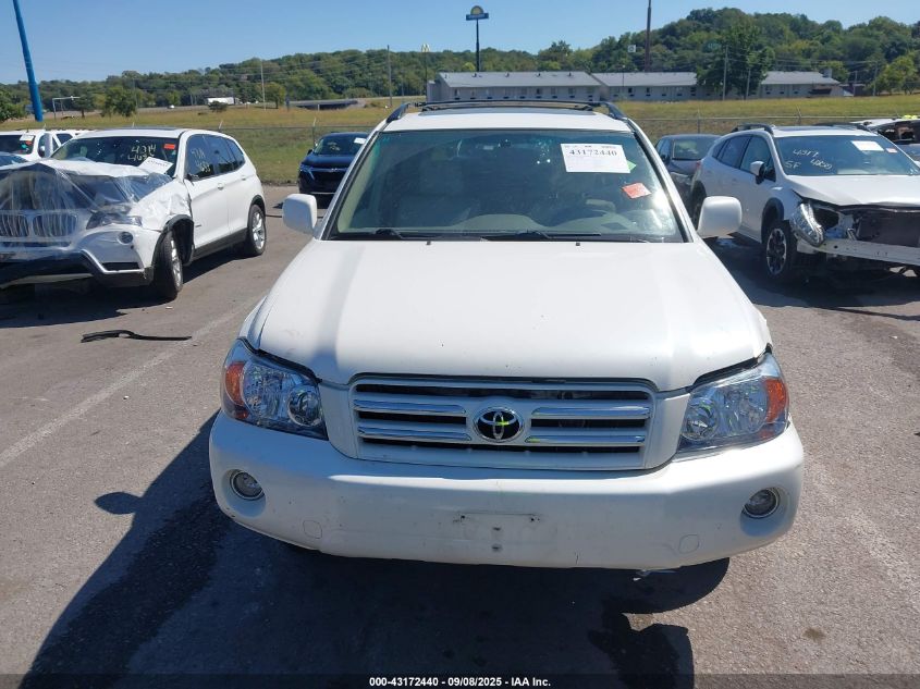 2006 Toyota Highlander Sport V6 VIN: JTEGP21A860115060 Lot: 43172440