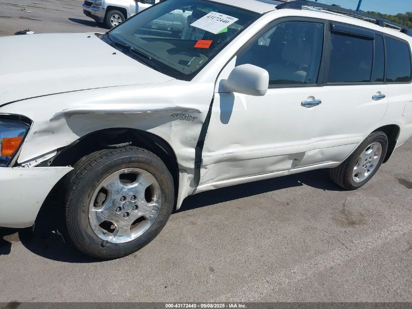 2006 Toyota Highlander Sport V6 VIN: JTEGP21A860115060 Lot: 43172440