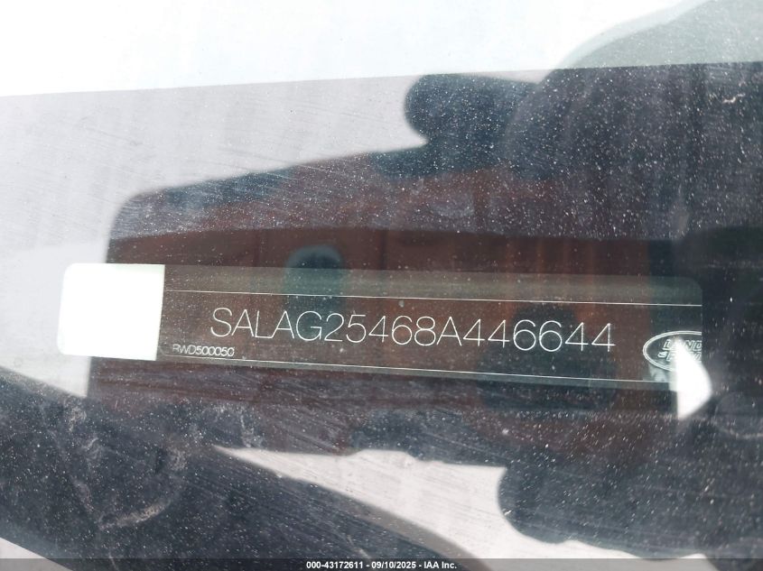 2008 Land Rover Lr3 V8 Hse VIN: SALAG25468A446644 Lot: 43172611