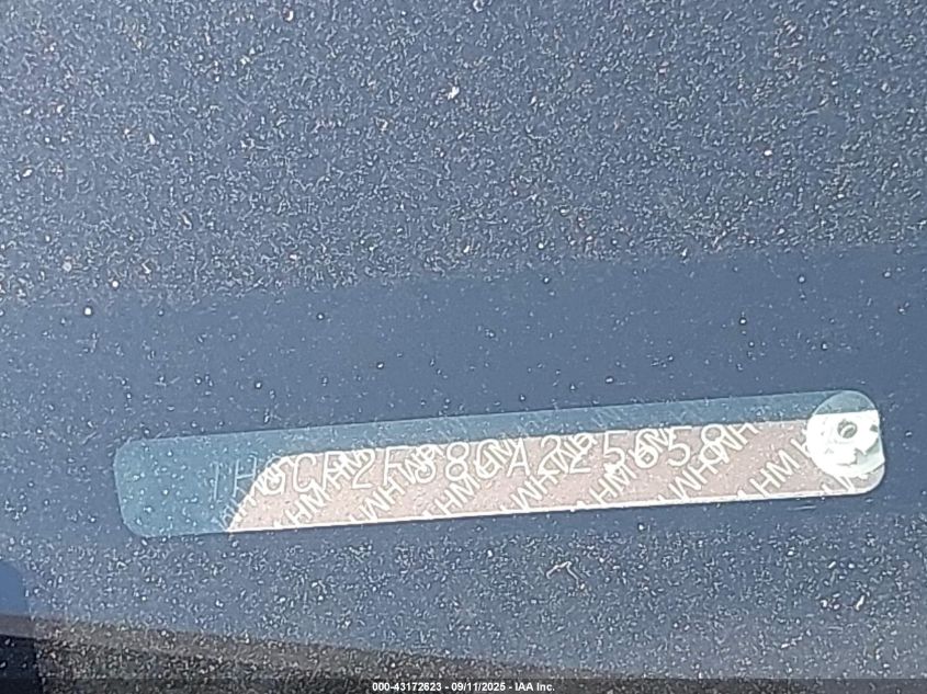 2012 Honda Accord 2.4 Lx VIN: 1HGCP2F38CA225658 Lot: 43172623