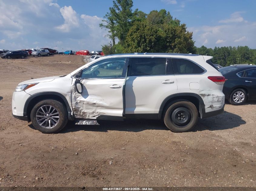 2019 Toyota Highlander Xle VIN: 5TDKZRFH1KS562134 Lot: 43172637