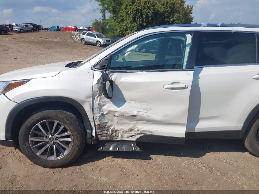 2019 Toyota Highlander Xle VIN: 5TDKZRFH1KS562134 Lot: 43172637