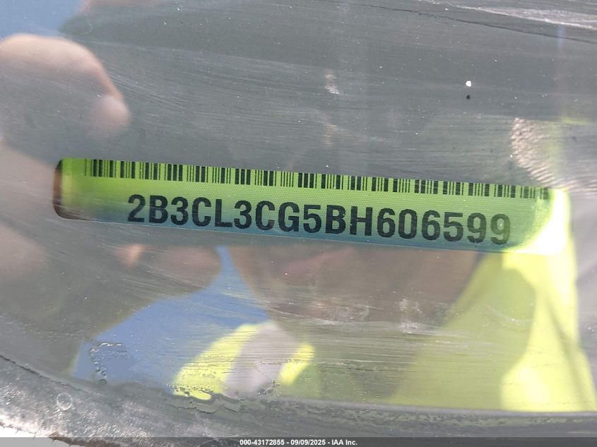 2011 Dodge Charger VIN: 2B3CL3CG5BH606599 Lot: 43172855