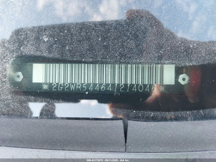 2004 Pontiac Grand Prix Gtp VIN: 2G2WR544641214046 Lot: 43173070