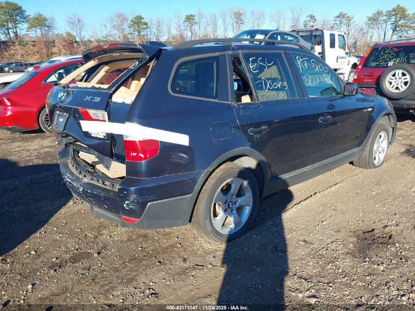 2008 BMW X3 3.0Si VIN: WBXPC93438WJ24221 Lot: 43173147