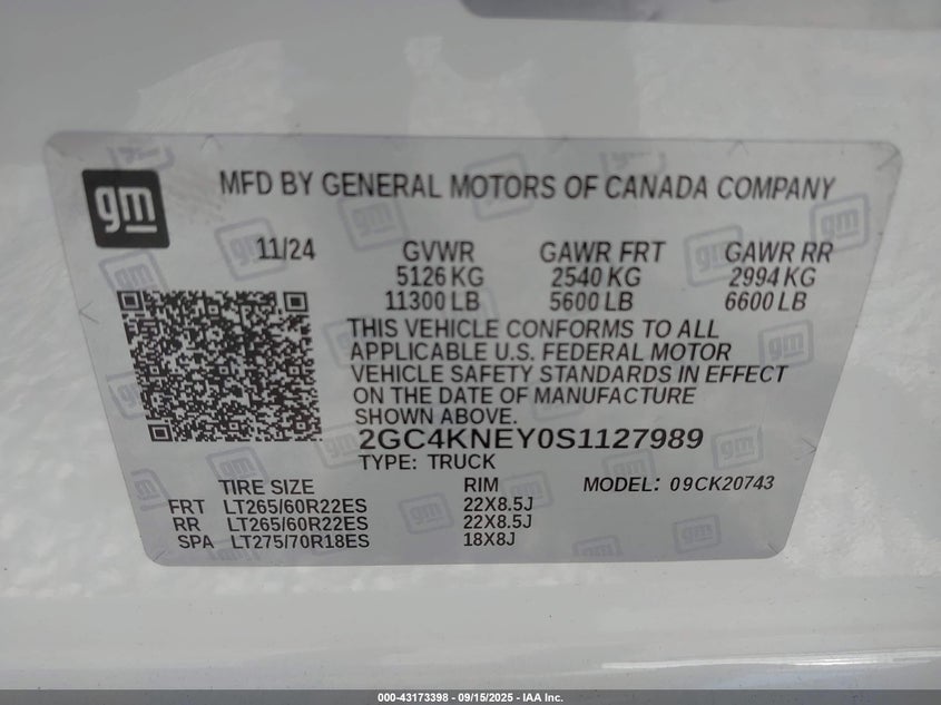 2GC4KNEY0S1127989 2025 CHEVROLET SILVERADO photo no. 9