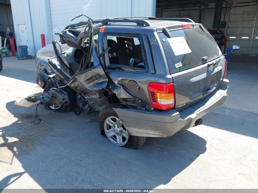 2002 Jeep Grand Cherokee Laredo grey other gasoline 1J4GW48S62C272347 photo #4
