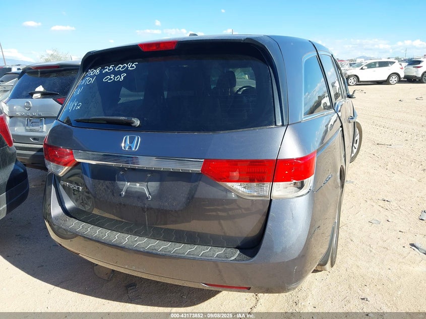 2014 Honda Odyssey Ex-L VIN: 5FNRL5H6XEB104766 Lot: 43173852