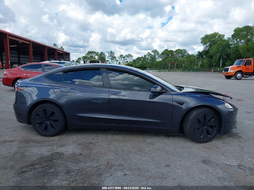 2024 Tesla Model 3 Long Range Dual Motor All-Wheel Drive/Rear-Wheel Drive VIN: 5YJ3E1EA3RF768799 Lot: 43173998
