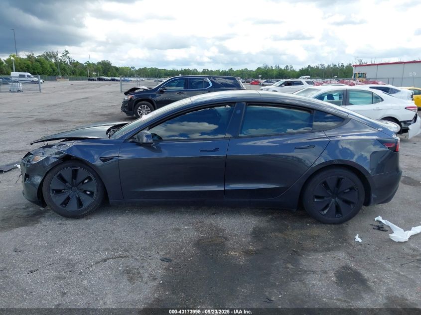 2024 Tesla Model 3 Long Range Dual Motor All-Wheel Drive/Rear-Wheel Drive VIN: 5YJ3E1EA3RF768799 Lot: 43173998