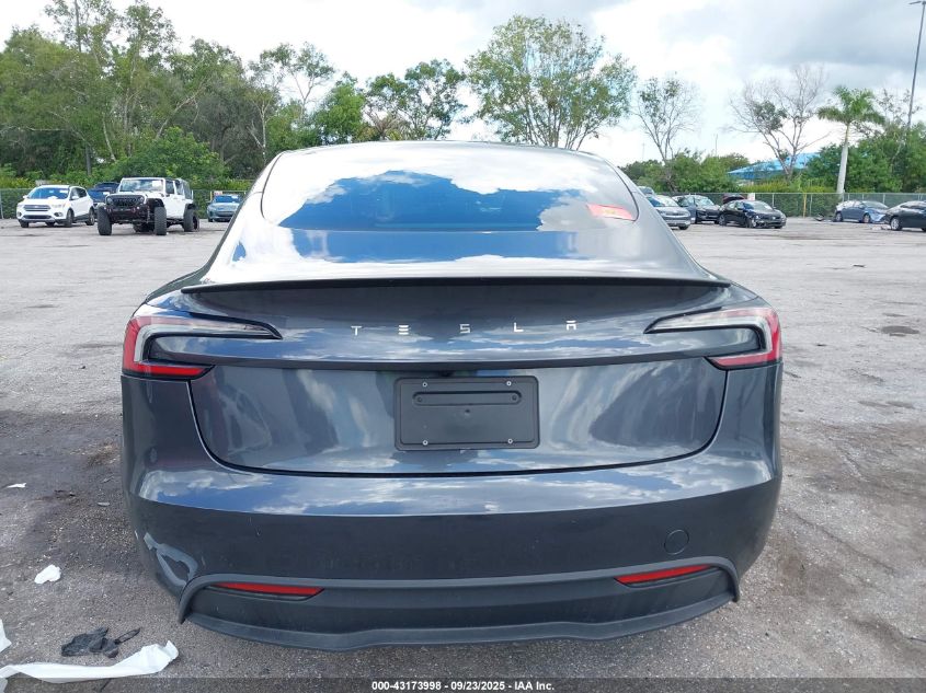 2024 Tesla Model 3 Long Range Dual Motor All-Wheel Drive/Rear-Wheel Drive VIN: 5YJ3E1EA3RF768799 Lot: 43173998