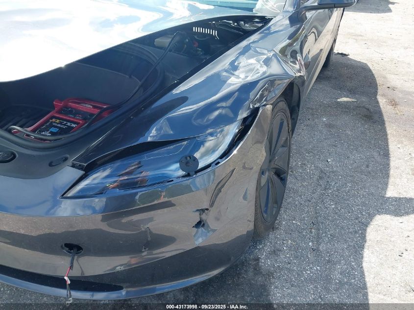 2024 Tesla Model 3 Long Range Dual Motor All-Wheel Drive/Rear-Wheel Drive VIN: 5YJ3E1EA3RF768799 Lot: 43173998