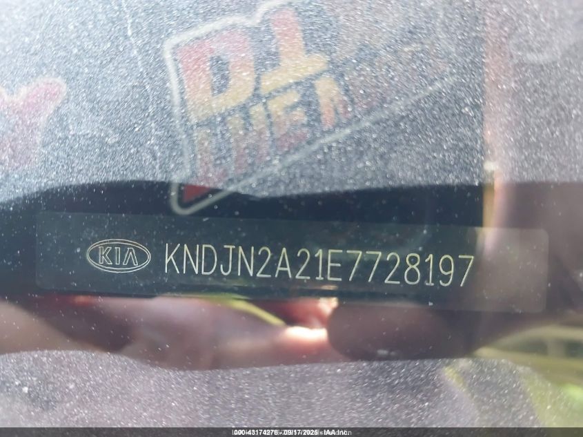 2014 Kia Soul VIN: KNDJN2A21E7728197 Lot: 43174276