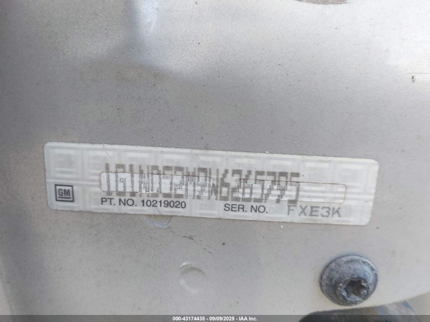 1998 Chevrolet Malibu VIN: 1G1ND52M9W6265795 Lot: 43174435