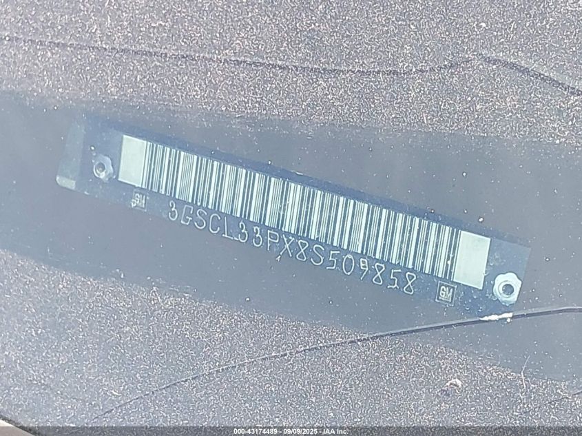 2008 Saturn Vue 4-Cyl Xe VIN: 3GSCL33PX8S509858 Lot: 43174489