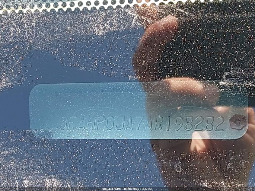 2010 Ford Fusion Sel VIN: 3FAHP0JA7AR198282 Lot: 43174493