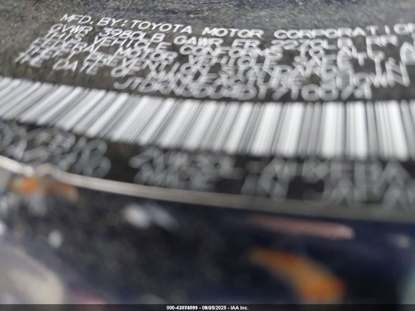 2013 Toyota Prius Two VIN: JTDKN3DU4D1710074 Lot: 43174591