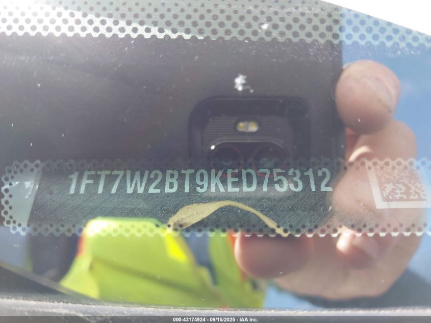 2019 Ford F-250 Xlt VIN: 1FT7W2BT9KED75312 Lot: 43174924