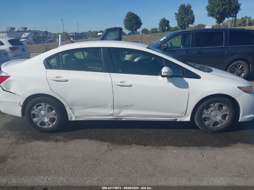 2012 Honda Civic Hybrid VIN: JHMFB4F25CS008557 Lot: 43174973