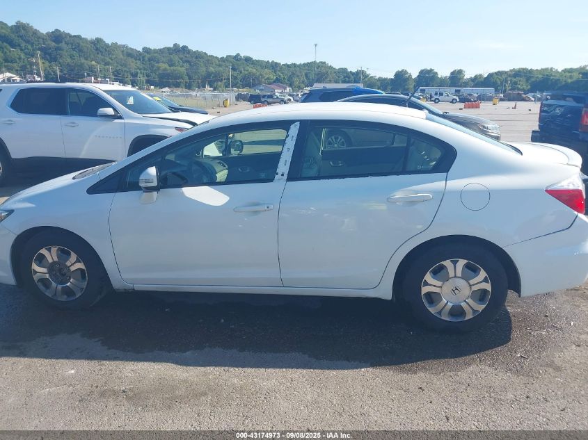 2012 Honda Civic Hybrid VIN: JHMFB4F25CS008557 Lot: 43174973