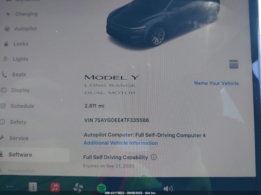 2026 Tesla Model Y Long Range Dual Motor All-Wheel Drive/Long Range Launch Series VIN: 7SAYGDEE4TF335586 Lot: 43175523