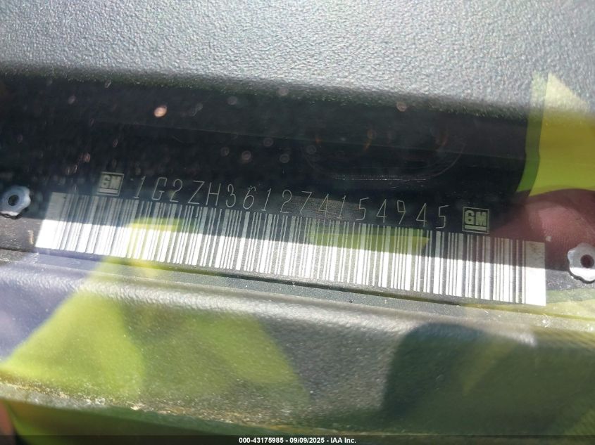 2007 Pontiac G6 Gt VIN: 1G2ZH361274154945 Lot: 43175985