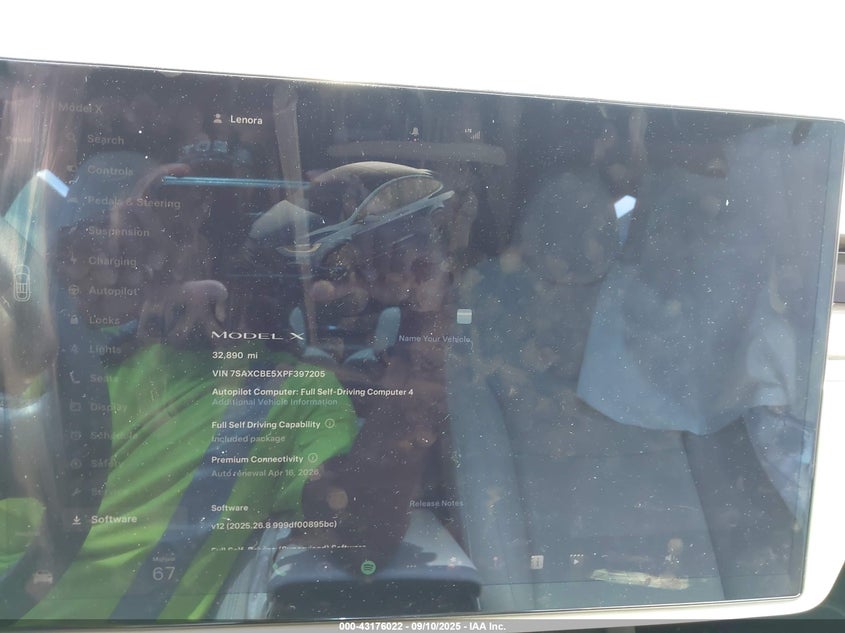 2023 Tesla Model X Dual Motor All-Wheel Drive/Standard Range VIN: 7SAXCBE5XPF397205 Lot: 43176022