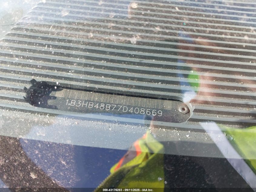 2007 Dodge Caliber Sxt VIN: 1B3HB48B77D408669 Lot: 43176283