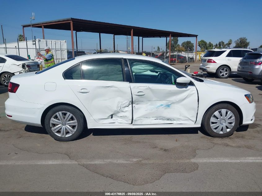 2017 Volkswagen Jetta 1.4T S VIN: 3VW2B7AJ5HM350023 Lot: 43176925