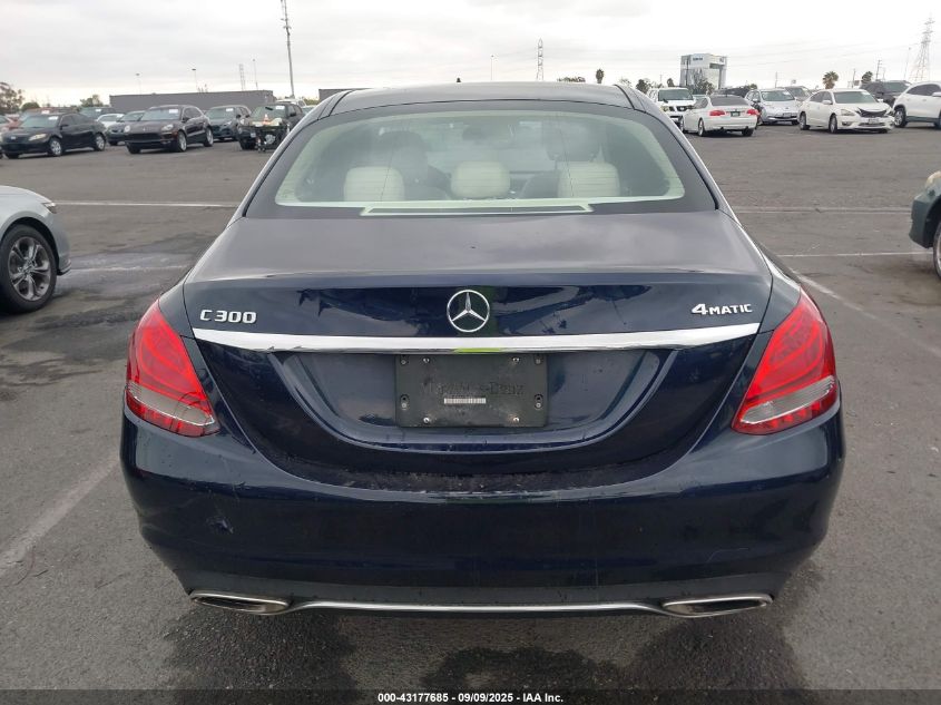 2017 Mercedes-Benz C 300 4Matic VIN: 55SWF4KB6HU192664 Lot: 43177685