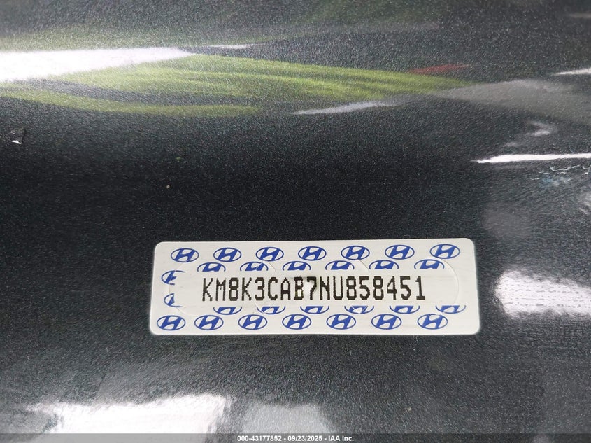 2022 HYUNDAI KONA SEL - KM8K3CAB7NU858451