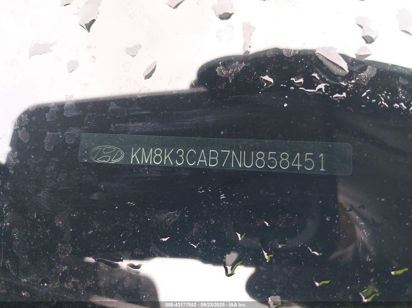 2022 HYUNDAI KONA SEL - KM8K3CAB7NU858451